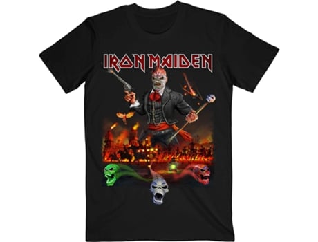 Camiseta ROCK OFF Iron Maiden - Legacy Of The Beast: Live Album Negro (Talla: L)