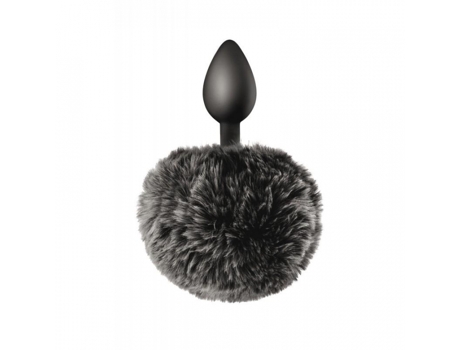 Plug Anal SWEET CARESS de Silicona con Cola de Conejito Negro