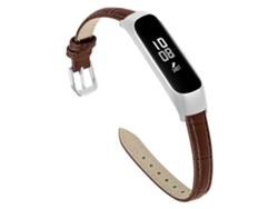 Correa de piel con textura de cocodrilo y marco de metal para bicicleta eléctrica Samsung Galaxy Fit E/sm R375 Ly