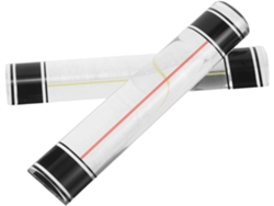 Juego De 2 Reglas De Aumento Portátiles De Acrílico Transparente, De 16 Cm, Con Líneas Rojas Y Amarillas.