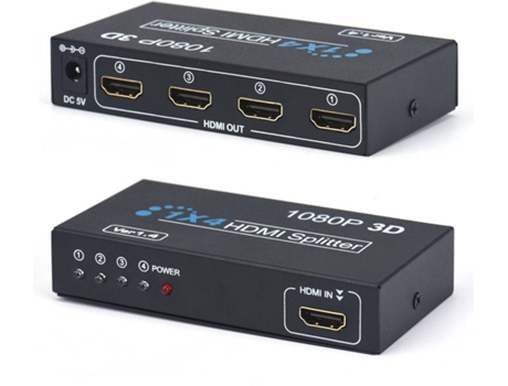 Splitter HDMI 1 x 4 HDCP 1 Entrada X 4 Salidas Full HD1080p