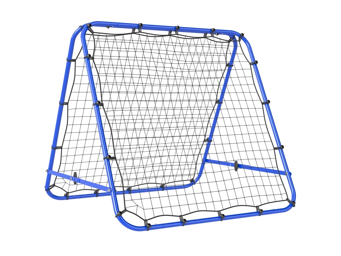 Red de rebote plegable y ajustable para fútbol, béisbol y tenis, 100x95x90 cm, azul.