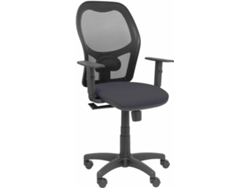 Silla Operativa PYC  Alocén Gris (Brazos Ajustables - Malla)