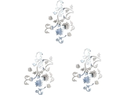 Juego De 3 Pegatinas De Pared Acrílicas Reflectantes Con Diseño De Flores Y Ratán.