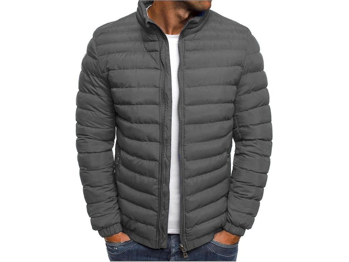 Chaqueta acolchada de algodón para hombre, color liso, elegante y cálida, ideal para otoño e invierno, modelo 2026, Reino Unido.