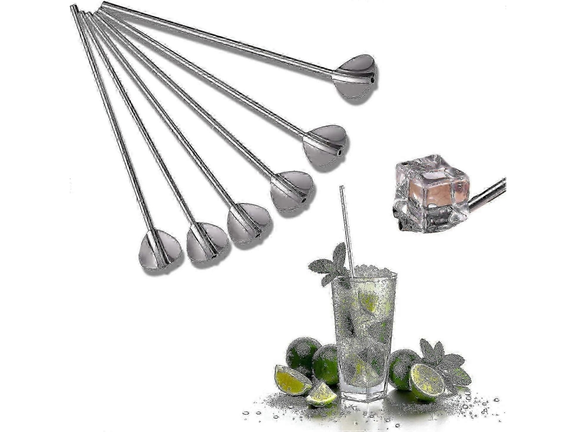 Piezas de pajita de acero quirúrgico, pajitas metálicas reutilizables con cucharas, Lang Latte Mac F54 Rosewell