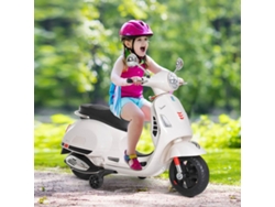 Moto Eléctrica HOMCOM Vespa Blanco