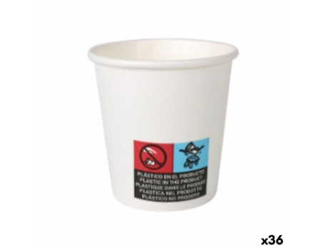 Set de Vasos ALGON Cartón Desechables Blanco 36 Unidades 80 ml (50 Piezas)