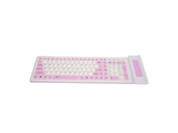 Teclado Inalámbrico De Silicona 2.4g, Plegable, Resistente Al Agua, Silencioso, 107 Teclas Para Pc/portátil