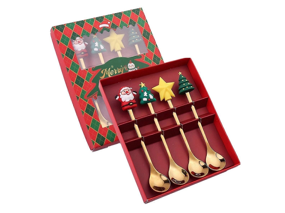 Set de regalo de Navidad, Cubiertos, Cuchara y Tenedor, Juego de Cubiertos D Nostalgia88