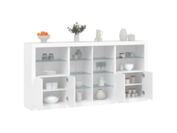 Aparador Con Luces Led Blanco 202x37x100 Cm
