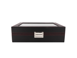 Caja De Almacenamiento Y Exhibición Portátil Para Relojes De Viaje 10 Compartimentos