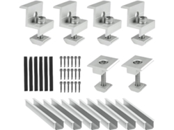 Juego De 6 Soportes De Montaje Para Paneles Solares Para Techo Plano, Techo Inclinado, Techo De Cemento, Barcos, Yates,