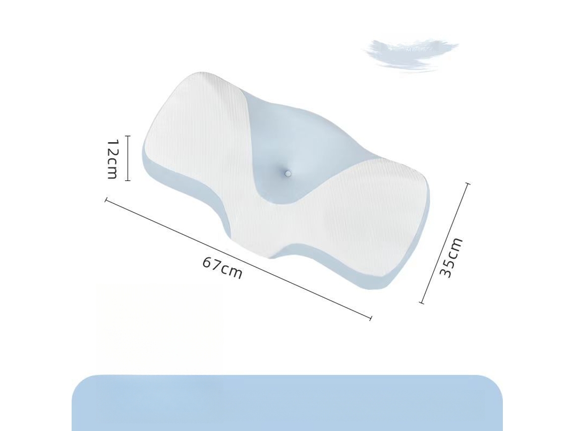 Almohada Cervical Ergonómica De Espuma Viscoelástica Para Aliviar El Dolor De Cuello (azul) Cuich