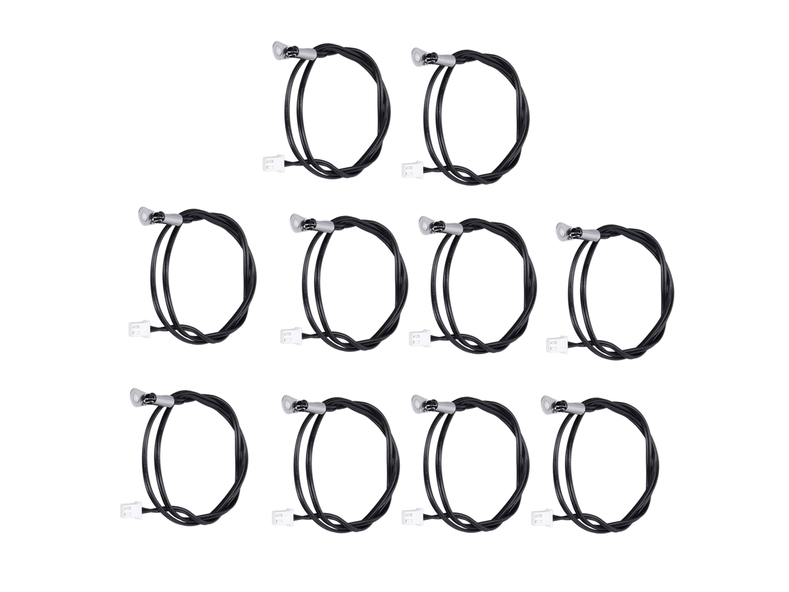 Sensor De Temperatura Ntc Termistor Sonda Conector Terminal Redondo 500mm 5k B3470 10pcs Accesorios Impresora 3d