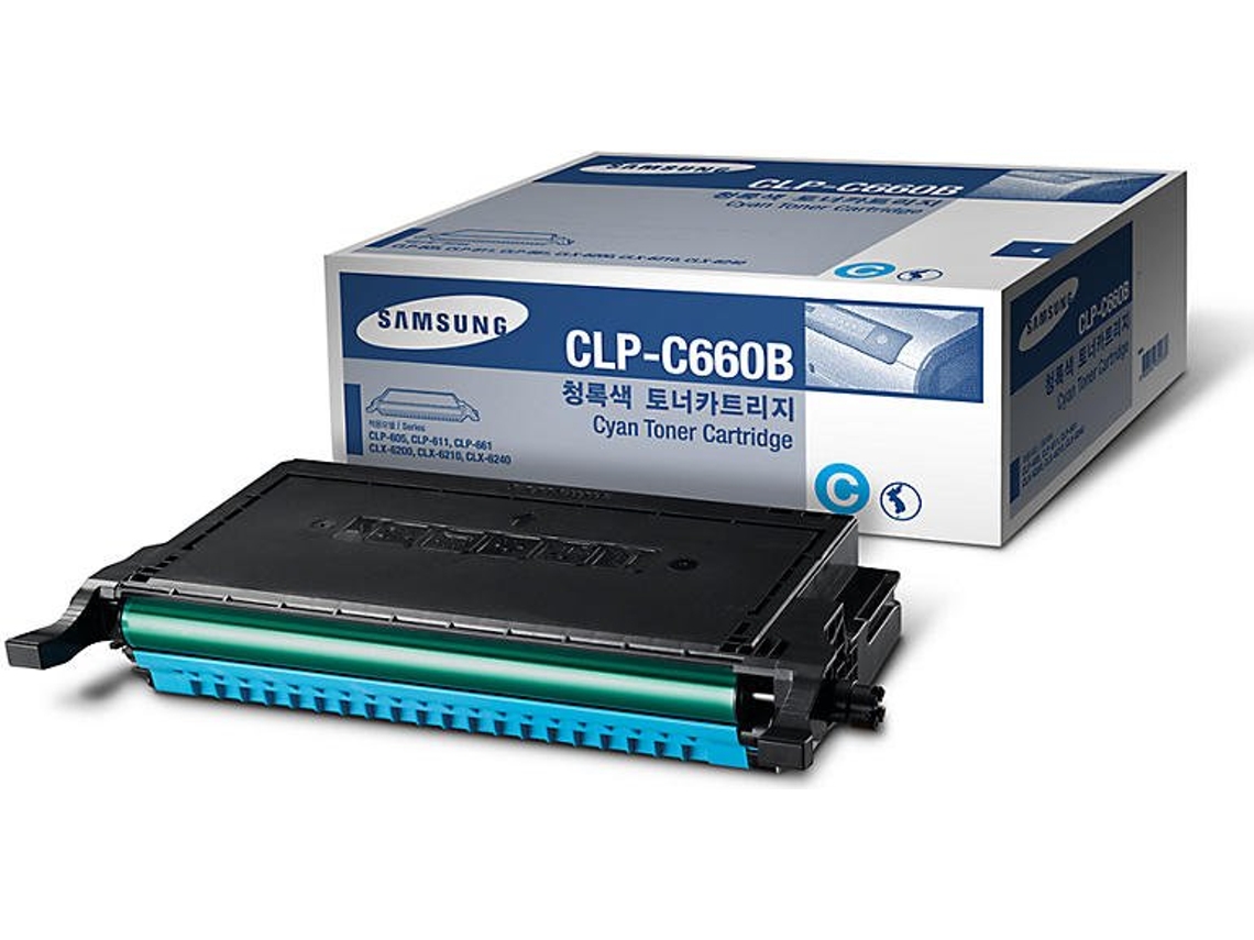 Samsung Clp C660b Alto Ergiebigkeit Cian Tonerpatrone Original Para Samsung Clp 610, Clp 611, HP (st885a)