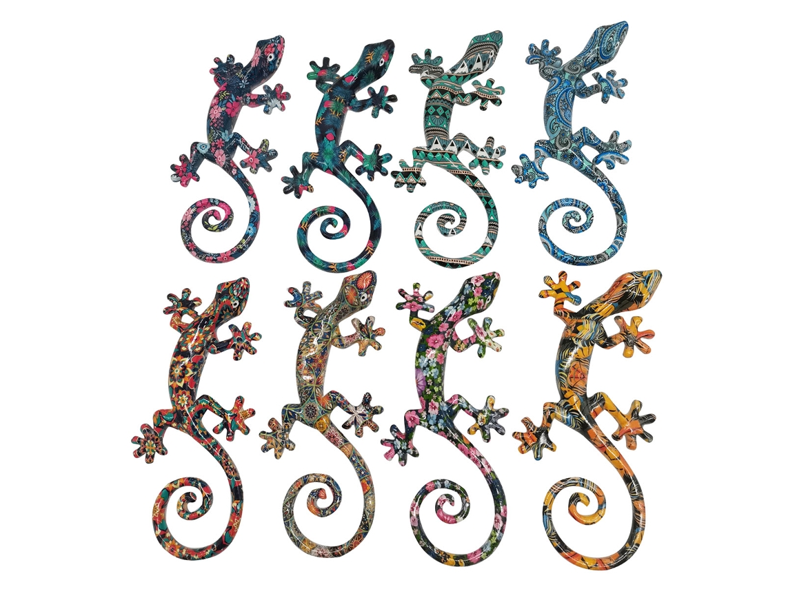Signes Grimalt BY SIGRIS - Lagarto Trencadís Pack 8 Unidades Cocina Utensilios Multicolor - 2x2x2 cm