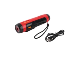 Linterna portátil de manivela 2026 con radio FM y alarma, LED de 1800 mAh, para acampar, hacer senderismo y actividades al aire libre.