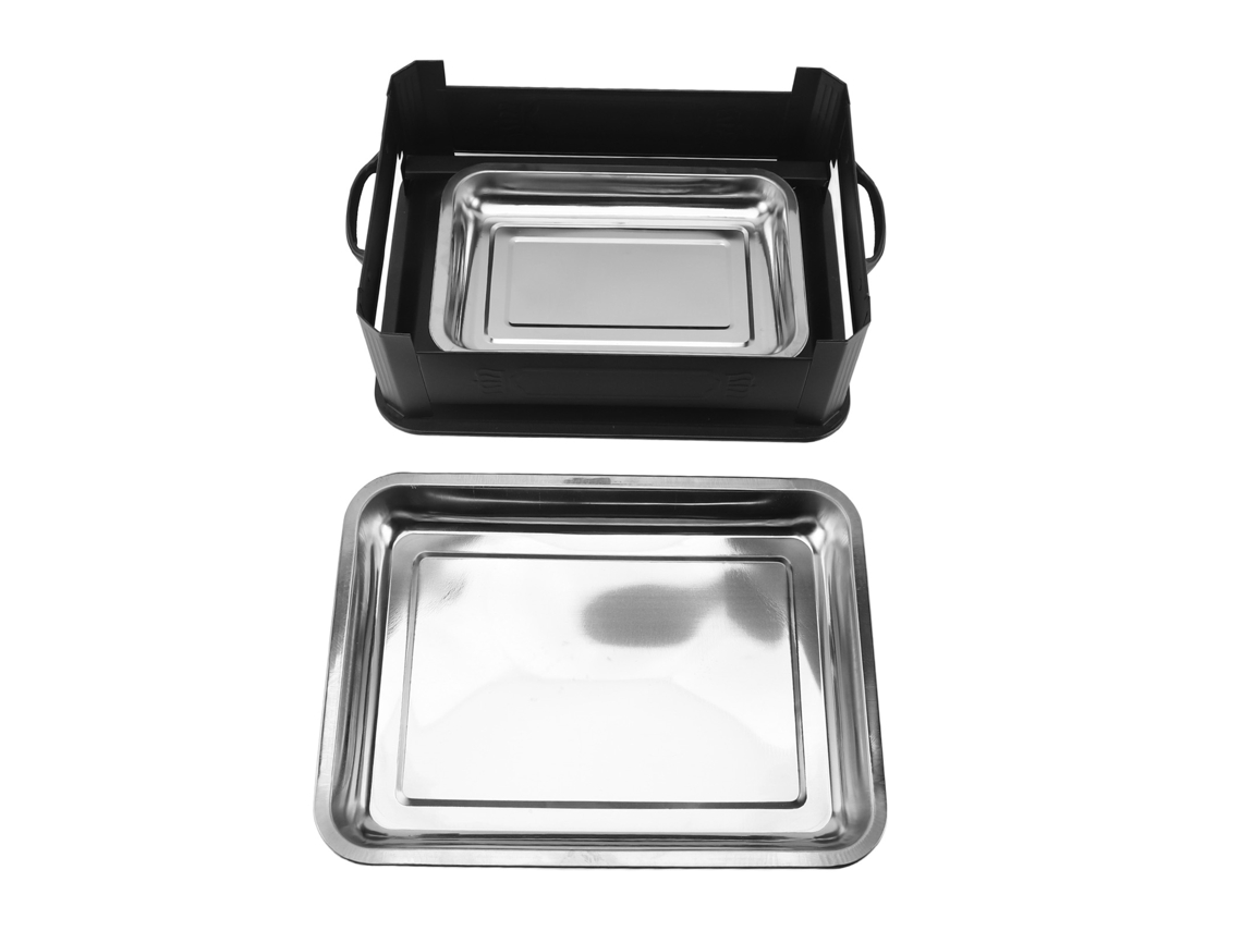 Estufa de carbón para pescado, rectangular, 2.2 4.4 lb, acero inoxidable, tamaño M, parrilla para pescado, alcohol, para uso comercial, doméstico, cerrada, precalentada