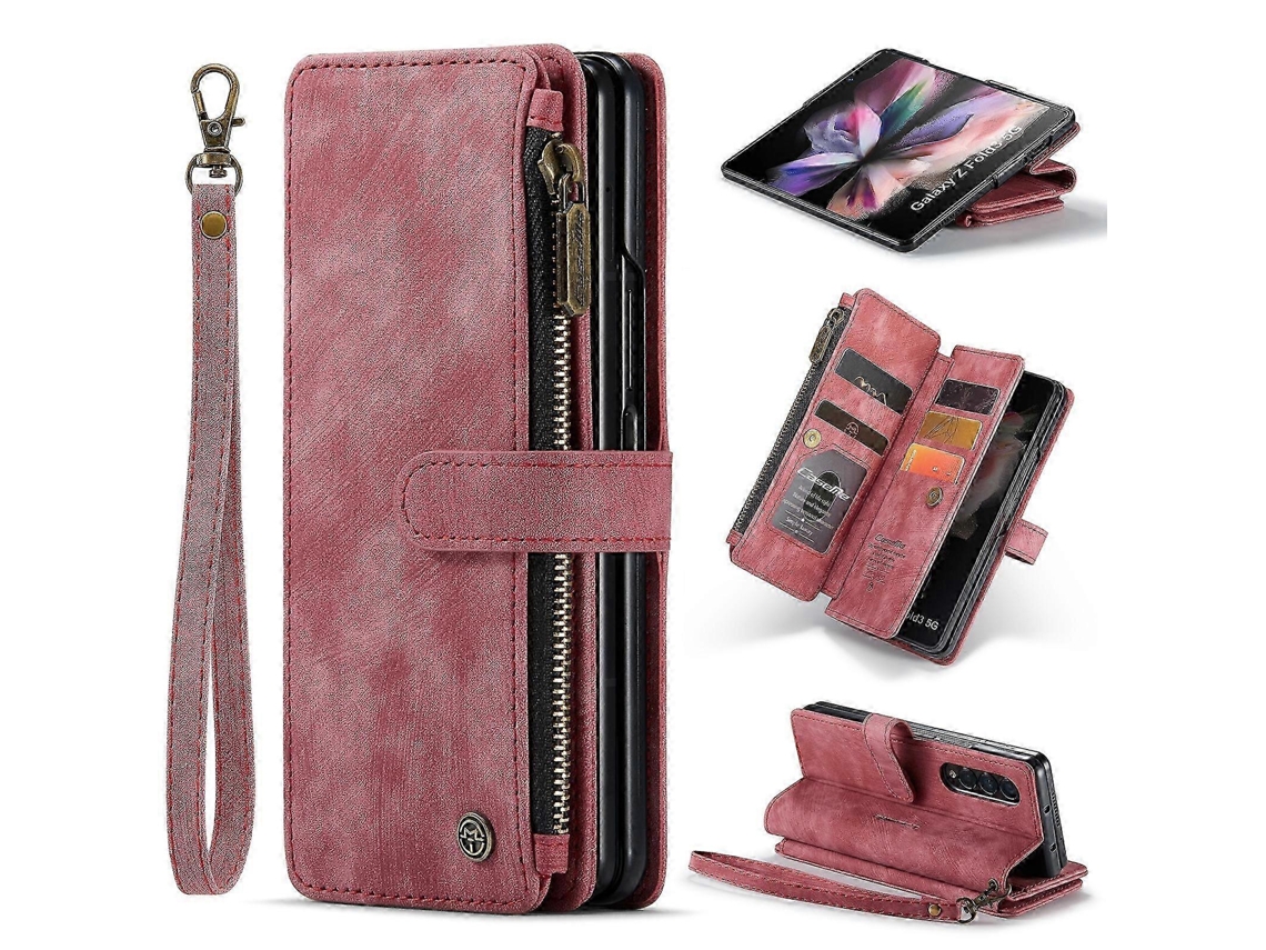 25-26 Caseme C30 Multifunctional Card Slots Zipper Phone Leather Phone Case