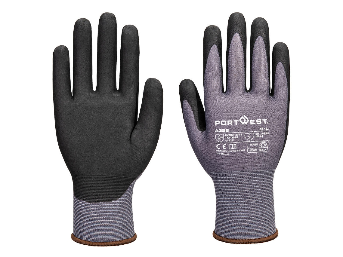 Guantes Portwest Essential de nitrilo ESD 15 (paquete de 12)