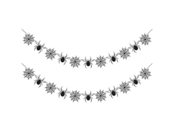 Guirnalda De Telaraña Con Purpurina Negra (paquete De 2) - Decoración De Halloween