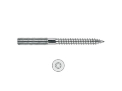 Esparrago 2 Roscas Torx 6-40 Zincado Largo 50nm Diámetro 6mm