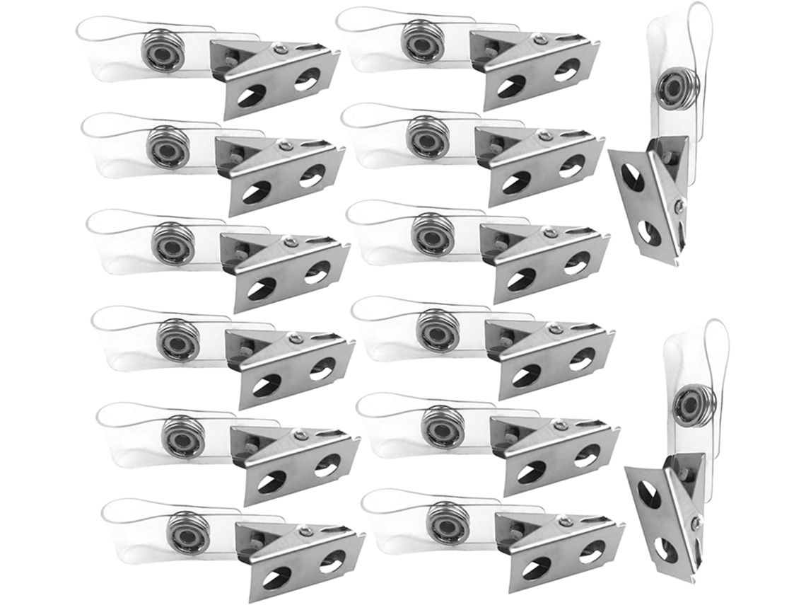 Juego De 250 Clips Metálicos Con Correas De Pvc Transparente, Doble Orificio, Clips De Alta Resistencia.