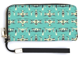 Cartera Cuero Con Cremallera Para Mujer Diseño Estampado