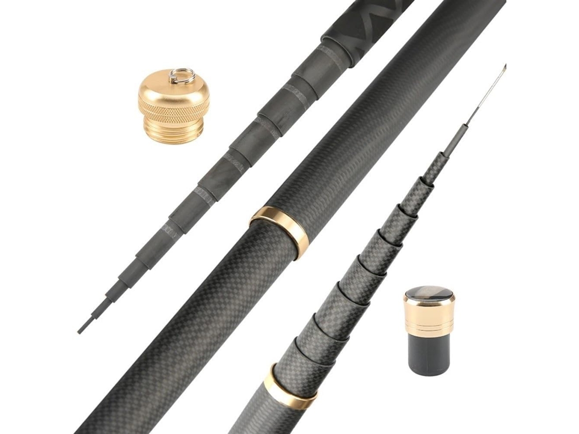 Caña De Pescar, Pesca Mar Superligeras Fibra Carbono, Telescópica Mano 2,7 M, 3,6 3,9 4,5 5,4 6,3 7,2 8 9 1...