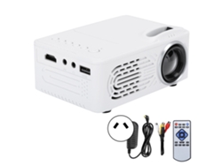 Proyector Mini Led 1080p Hd Para Cine En Casa Reproductor Multimedia Portátil Con Altavoz Integrado Blanco