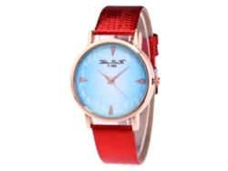 Reloj De Pareja Zhoulianfa Con Correa De Cuero Sintético, Unisex, De Moda, Con Movimiento De Cuarzo (rojo)