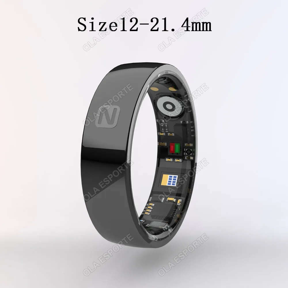 (negro, Talla 12, Cable De Carga) Anillo Inteligente Nfc Para Control De Acceso, Multifuncional, Resistente Al Agua.