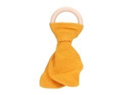 Mordedor De Madera Para Bebés Con Orejas De Conejo, Amarillo, Para El Entrenamiento De Agarre.