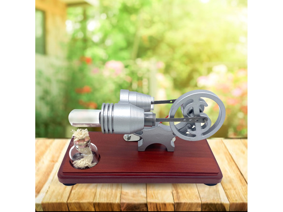 Motor De Motor De Aire Caliente Stirling Con Volante Diseño Dólar Generador Led Juguete Educativo Diy Para Niños Adolescentes Adultos