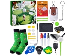 Calendário Do Advento De Natal Com Tema De Golfe, 24 Dias- Decorativo- Tacos De, Bolas E Marcadores Para