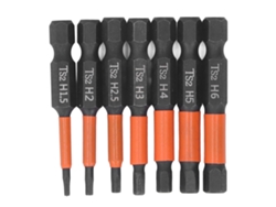 Conjunto De 7 Bits De Parafusadeira Magnética Com Caule Hexagonal Impact Resistente H1.5‑h6 Métrico
