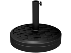 Base de cemento para sombrilla de 18 kg, Ø32-48 mm, color negro.