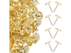 300 Clavos Metálicos Chapados En Oro Para Tapicería, Piezas Decorativas Redondas Para Muebles.