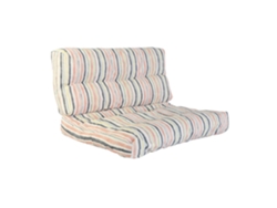Set 2 Cojin Suelo Algodon Rayas 120x80x16cm