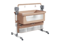 Silla mecedora para bebé, de tela, diseño ligero, Bjj-601-marrón