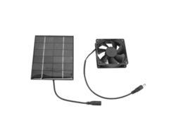 Ventilador solar para invernadero con panel disipador de calor