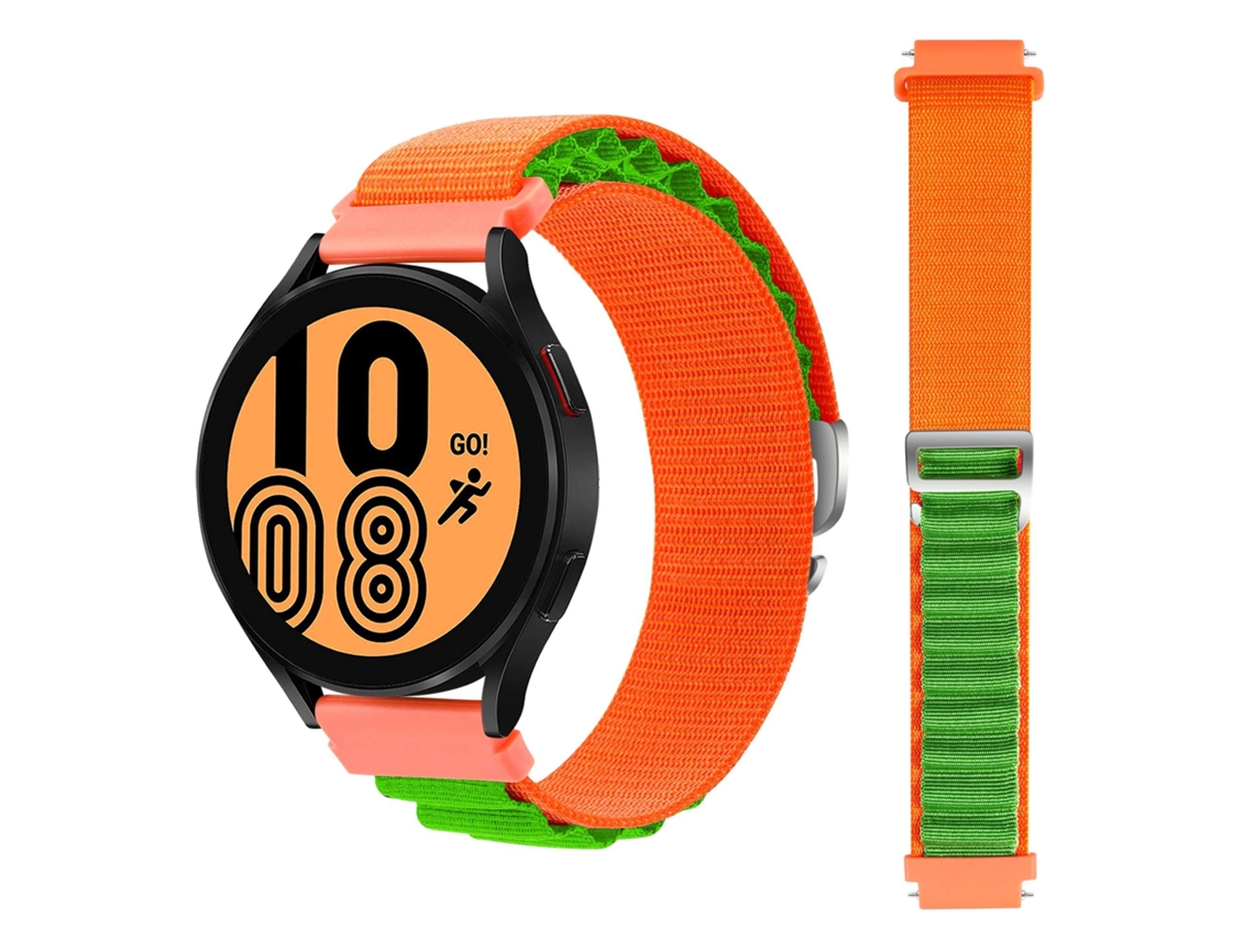 Correa Alpine G-Hook Ajustable Ticwatch Pro 3 Lte Naranja y Verde