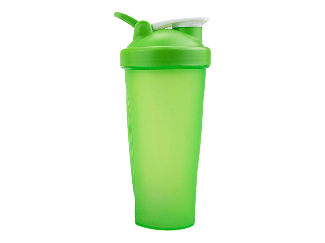 Botella mezcladora de proteínas de 600 ml, vaso medidor, botella portátil para granizados de fitness