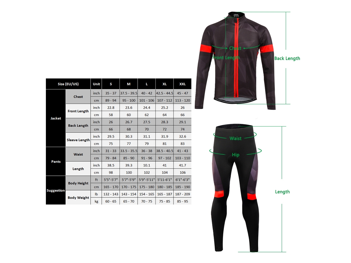 Conjunto De Ropa De Ciclismo De Invierno Para Hombre Con Chaqueta Y Pantalón Impermeables Con Acolchado 3d.
