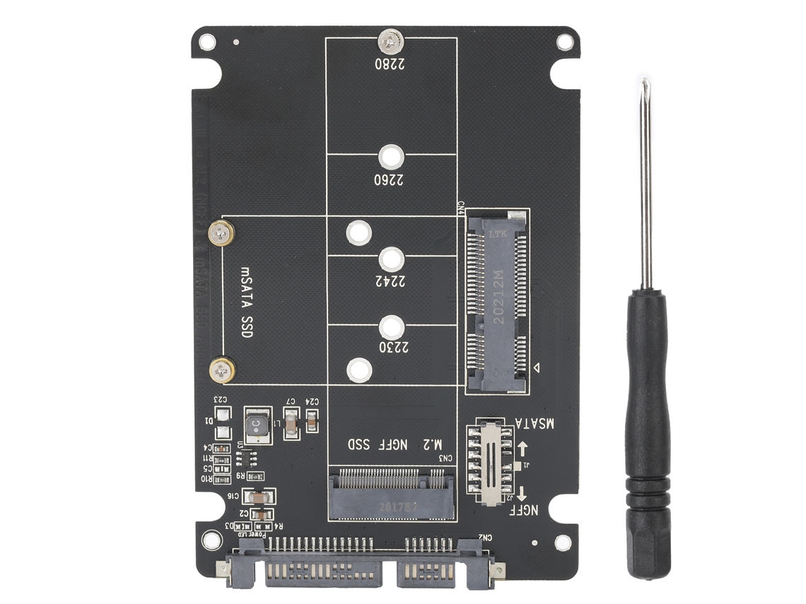 Adaptador M.2 Ngff/msata A Sata 3.0 Placa Lectora Convertidora Ssd Equipo Informático