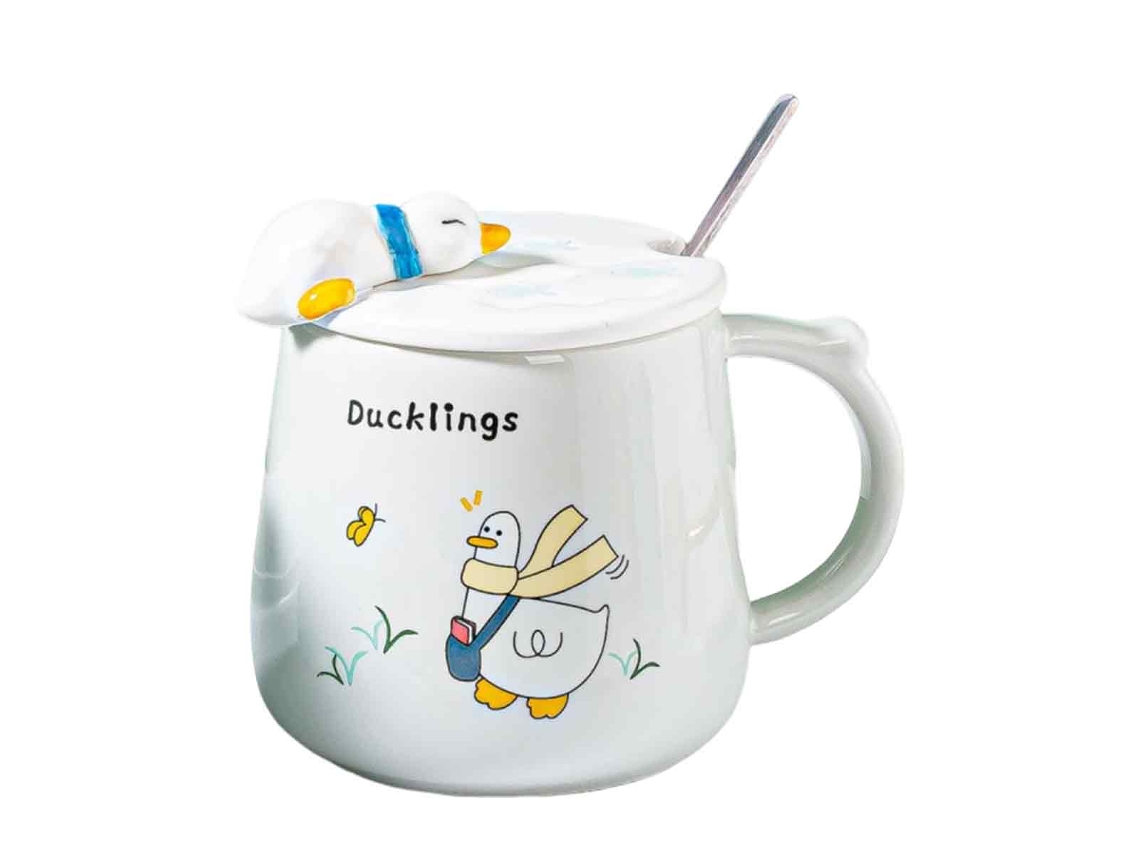 Taza de cerámica del desayuno del hogar del regalo de la taza del pato 350ml NEVEANCE