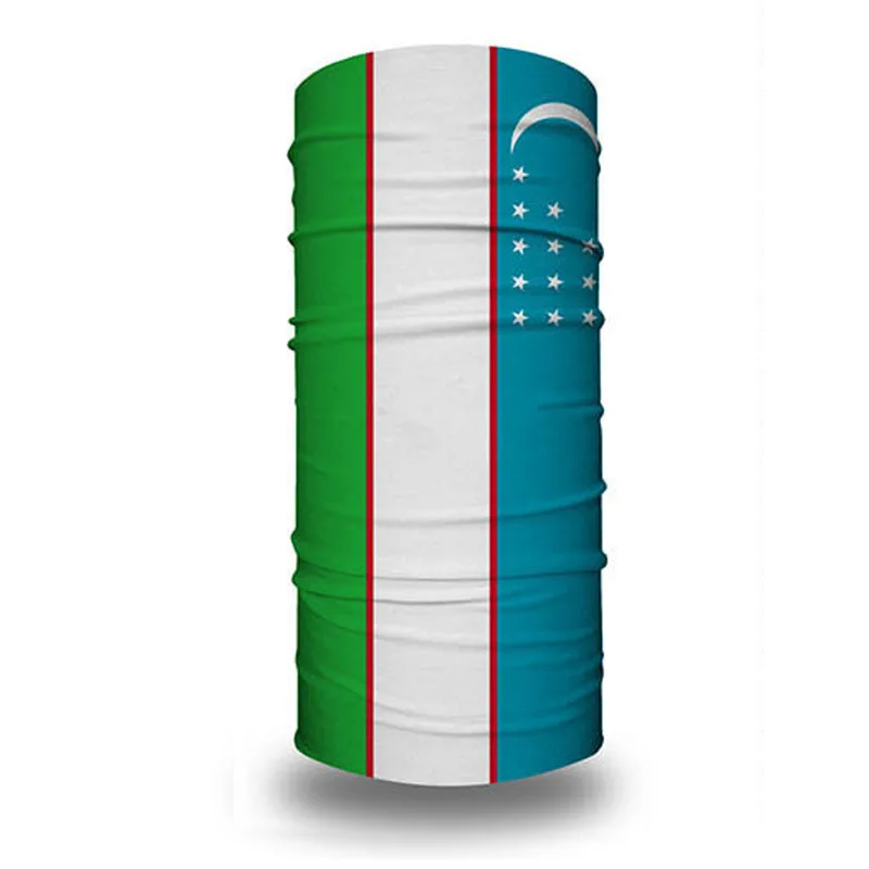 (uzbekistán) Mascarilla Facial Con La Bandera Del Mundial, 14x21 Cm, Pañuelo Mágico Sin Costuras Para La Cabeza