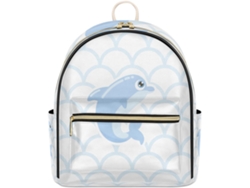 Mochila Cuero Tropicallife Estampado Delfines Escamas Pez Para Mujeres Niñas Niños Mochila Escolar Viaje Bo
