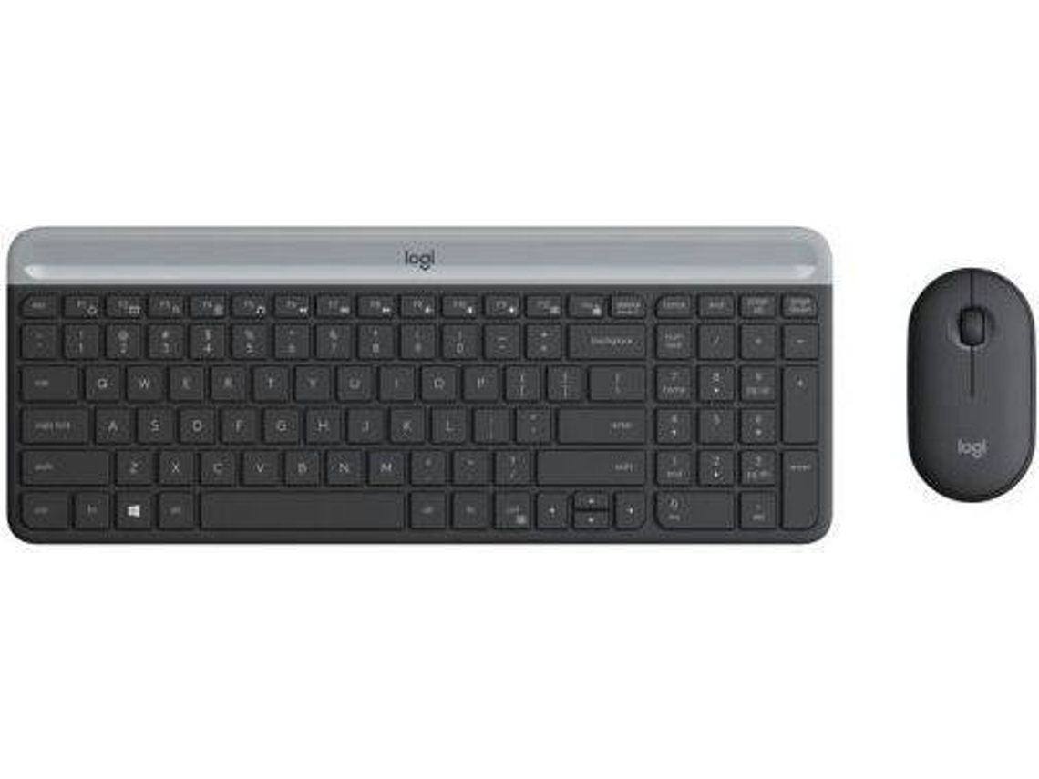 Teclado + Ratón LOGITECH MK470  (Inalámbrico - Negro)